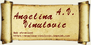 Angelina Vinulović vizit kartica